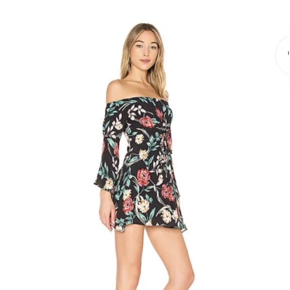 Lovers + Friends | Off The Shoulder Floral Mini Dress - Picture 3 of 8